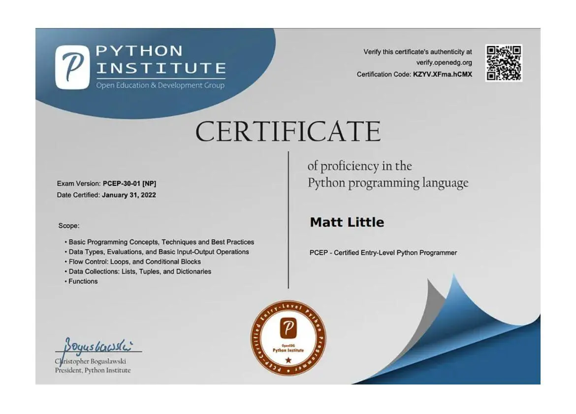 Python Institute PCEP